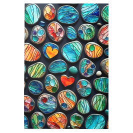 Piedras pintadas de decoración brillante