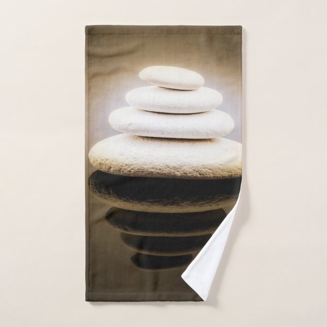 Piedras Zen Frías y Elegantes (Toalla de mano)