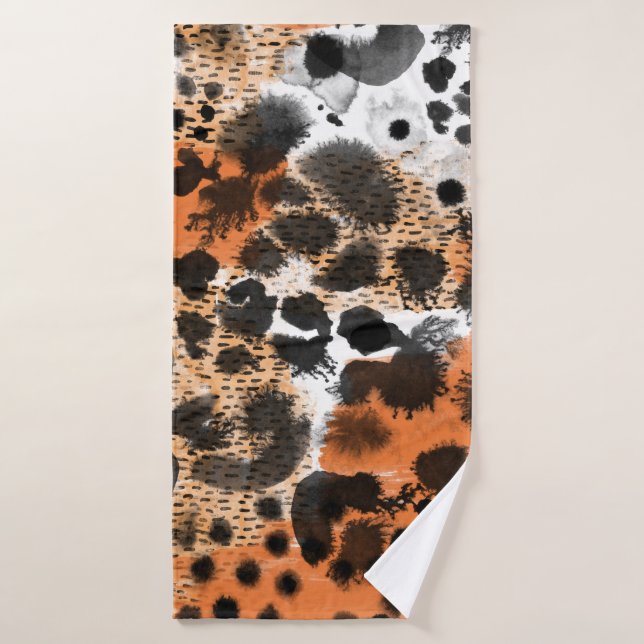 Piel animal: patrón de leopardo creativo. (Toalla de baño)