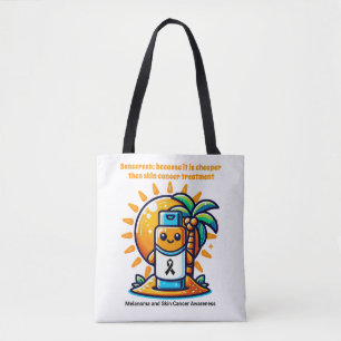 Piel Caner Melanoma Awareness Beach Tote bolsa