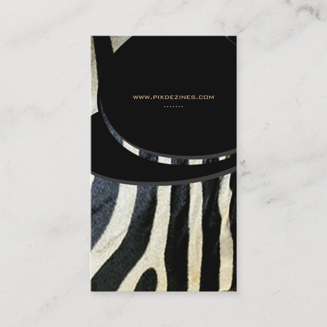 Piel de cebra, tarjetas de negocios de animales vi (Anverso)