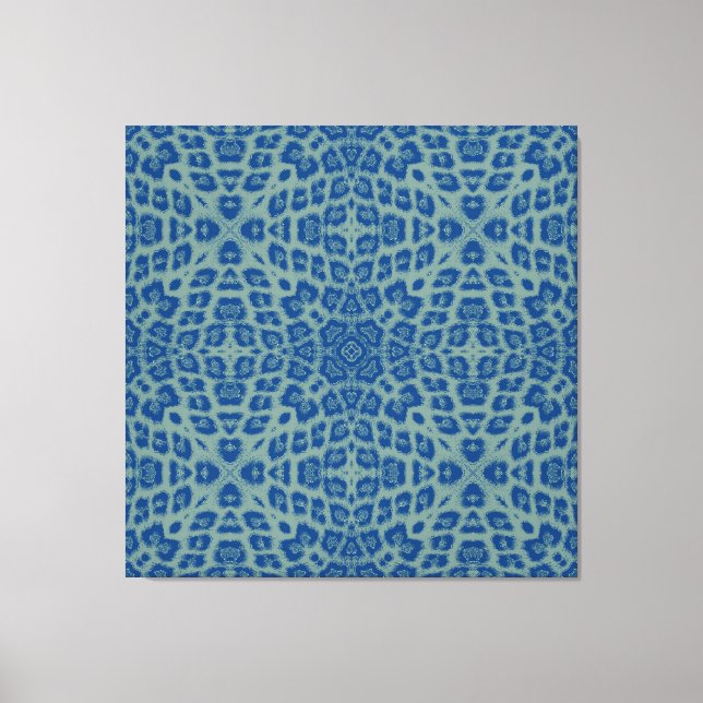 Piel De Impresión De Animales Retro Azul De Leopar (Anverso)