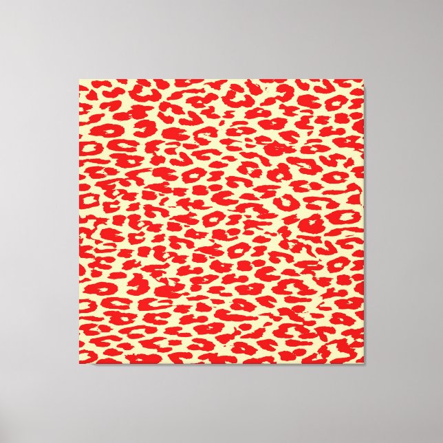 Piel De Impresión De Animales Retro Rojo De Leopar (Anverso)