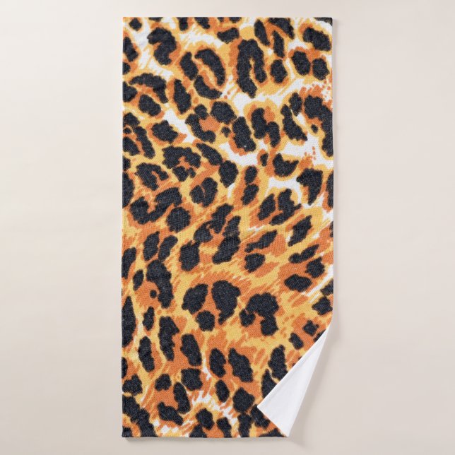 piel de leopardo como telón de fondo, patrón, huel (Toalla de baño)