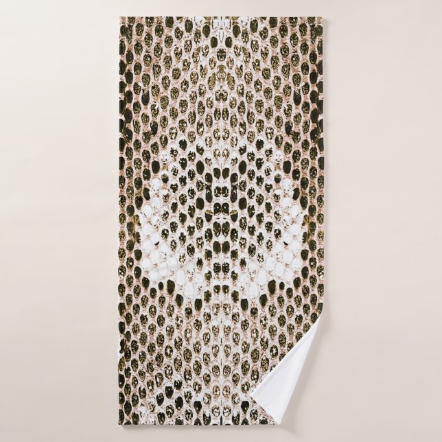 piel de pitón, patrón de serpiente, patrón de piel (Toalla de baño)