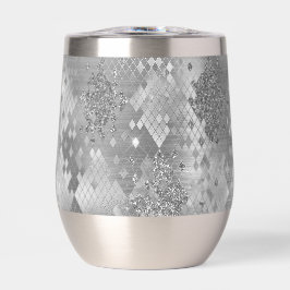 Piel de serpiente Purpurina Glitzy plateado