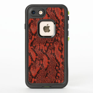 Piel de serpiente roja y negra