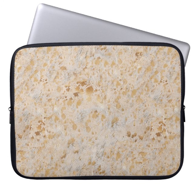 Piel de vaca de oro Imprimir funda metálica para p (Frente)