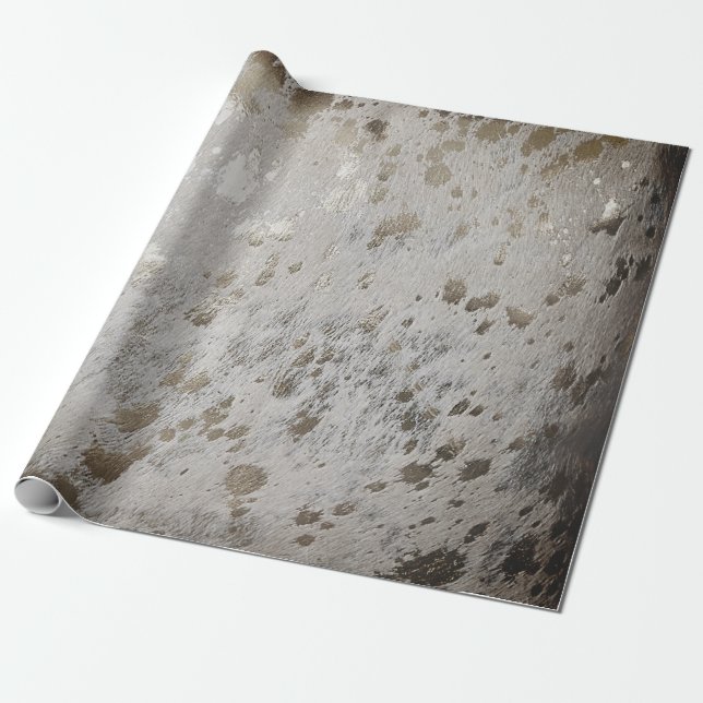 Piel de vaca de oro Imprimir papel de envoltura me (Desenrollado)