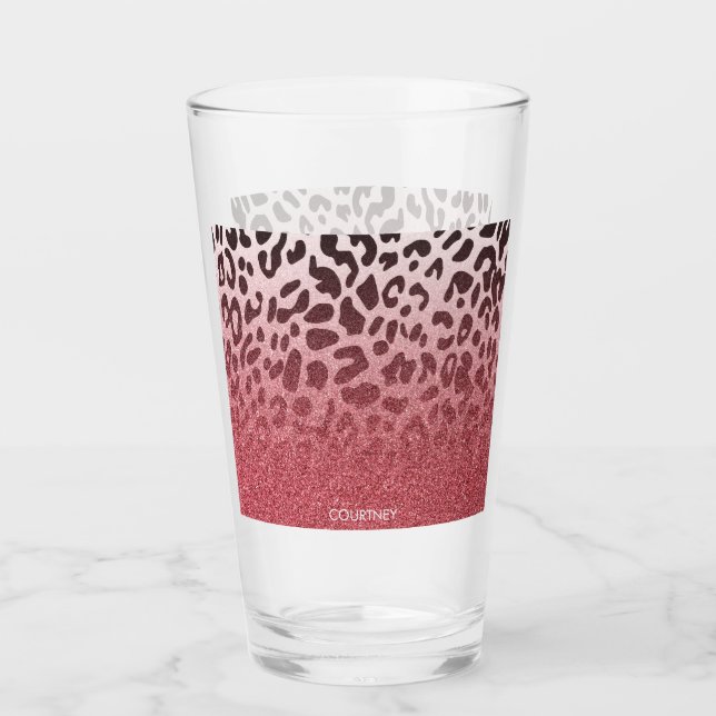 Piel leopardo rosada Purpurina (Anverso)