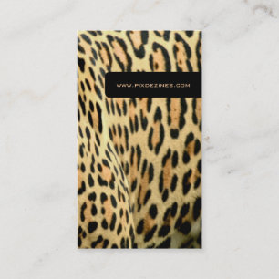Piel leopardo, tarjetas de negocio de animales viv