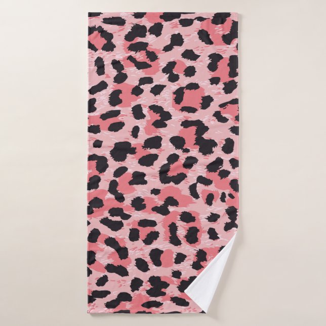 Piel leopardo: textura vintage sin costuras (Toalla de baño)