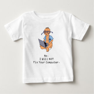 Piel Nerdy del moreno de la camiseta del bebé del