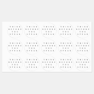 Piensa Antes De Hablar Pegatina Set