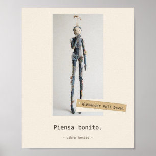Piensa bonito — Juguetes de Tela Póster