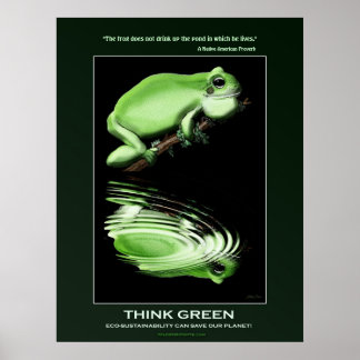 PIENSA EN EL VERDE Día de la Tierra Rana Arte Eco