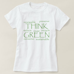 Piensa en la camiseta de Green Buzz Words