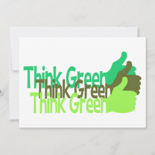 ¡Piensa en la invitación verde - personalizar!