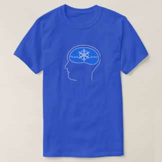 ¡Piensa en la nieve! y camiseta de esquí