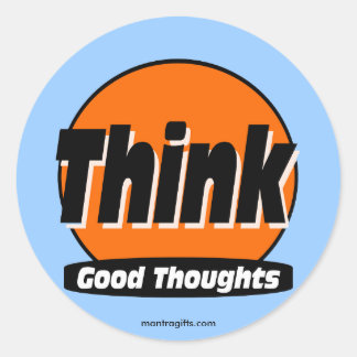 Piense al buen pegatina de los pensamientos