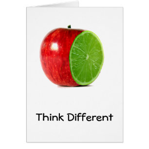 Piense diversa tarjeta