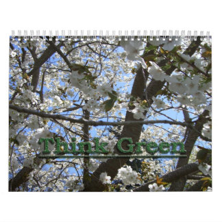 Piense el calendario verde