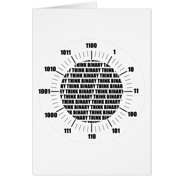 Piense el reloj binario (el humor del friki) (Frente)