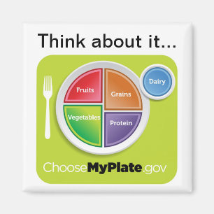 Piense en él eligen el imán de MyPlate