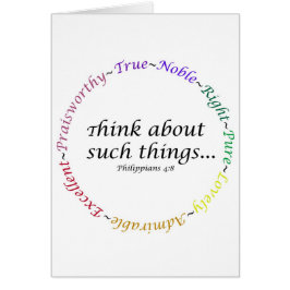 Piense en tales cosas… 4:8 de los filipenses