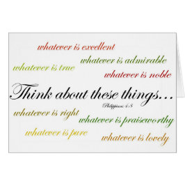 Piense en tales cosas… 4:8 de los filipenses