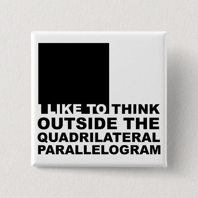 Piense fuera de la insignia divertida del botón (Anverso)
