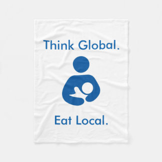 Piense global. Coma el Local. Manta positiva de
