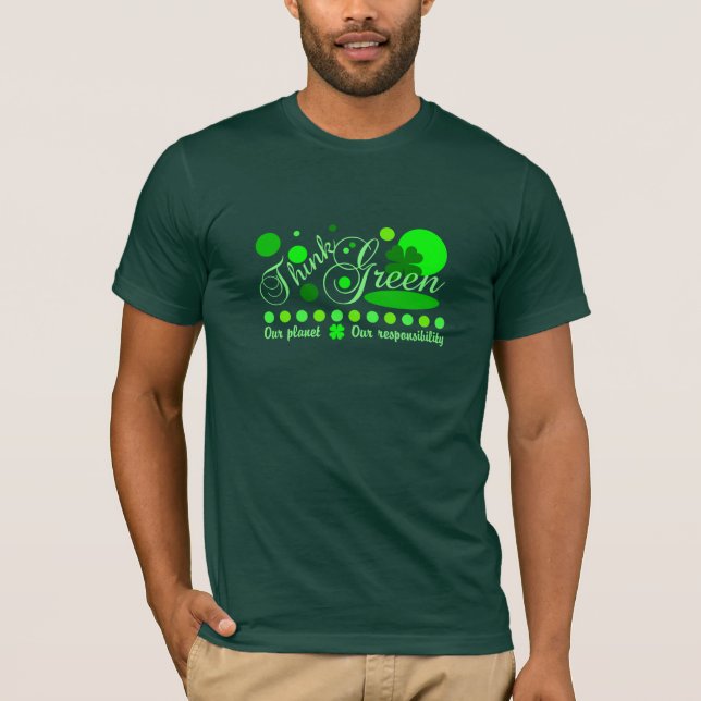 Piense la camisa verde - elija el estilo y el (Anverso)