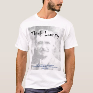 Piense la camiseta de los hombres Looney