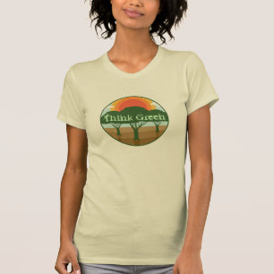 Piense la camiseta verde
