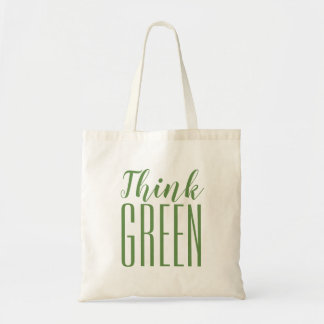 Piense la favorable bolsa de asas verde de la cita