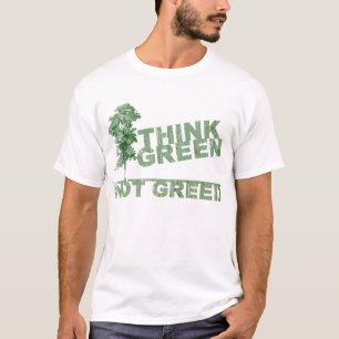 Piense no la camiseta verde de la avaricia