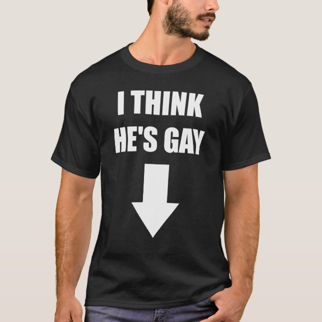 Pienso que él es camisetas oscuras gay (Anverso)