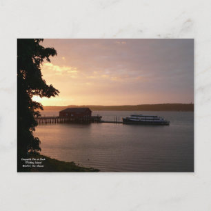 Pier Coupeville en la tarjeta postal Dusk
