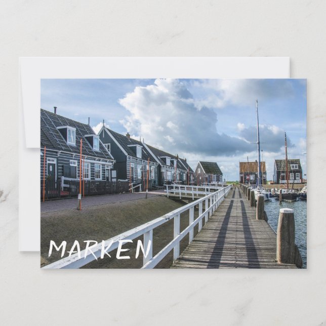 Pier de madera en Marken, Países Bajos (Anverso)