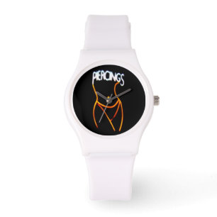 Piercings Neon Lady Silhouette - Relojes de oro