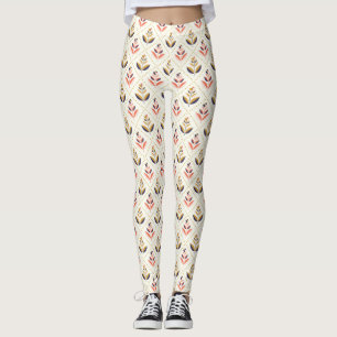 Piernas con leggings blancos con un estampado de h