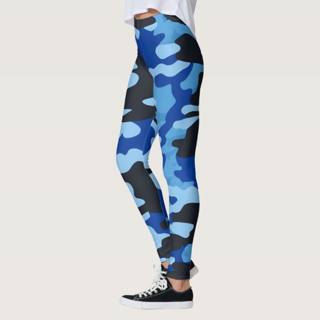 Piernas de camo azul negro - Pantalones tácticos d (Izquierda)