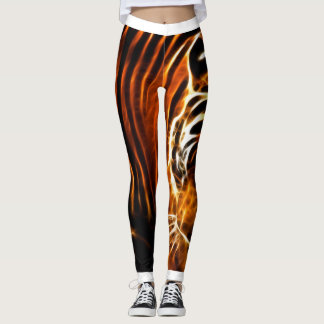 Piernas de impresión de tigres y pantalones de yog