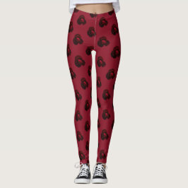 Piernas de rosas rojas, pantalones de yoga, ropa a