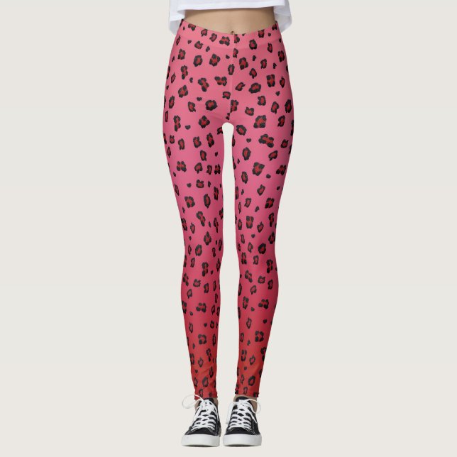 Piernas Leppard rosadas - Pantalones de yoga de Sa (Anverso)