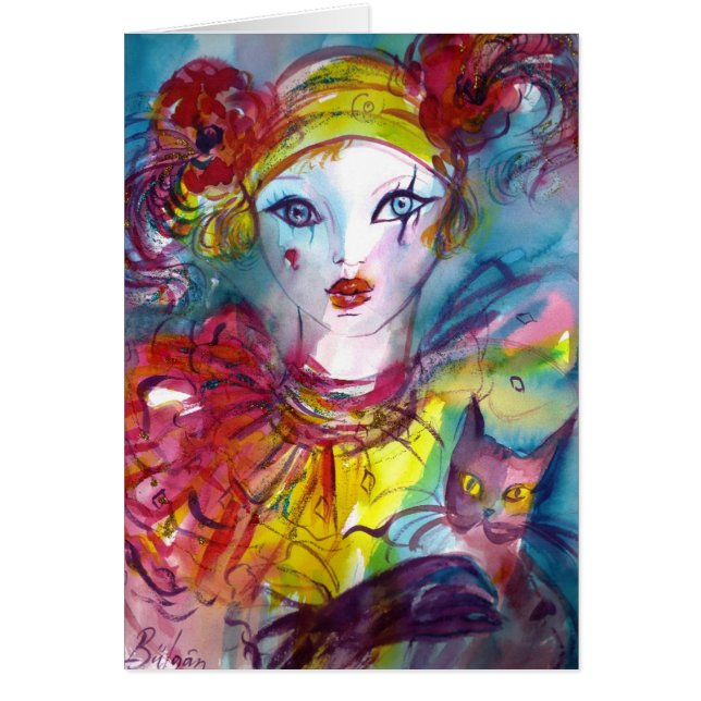 Piero con máscaras de gato / Mascarada veneciana (Frente)