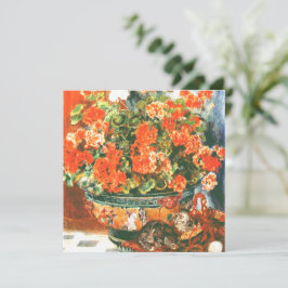 Pierre-Auguste Renoir Geraniums And Cats