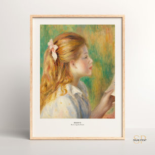 Pierre-Auguste Renoir leyendo arte de impresión