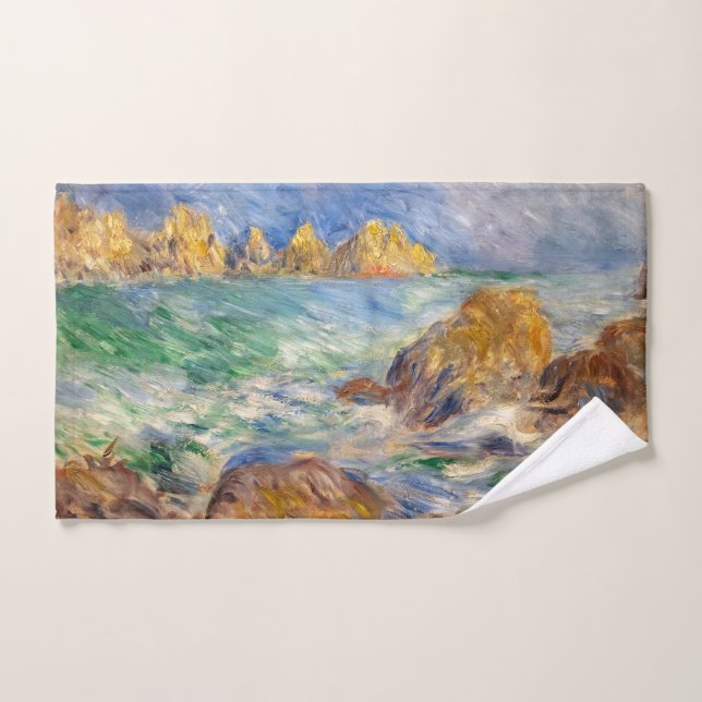 Pierre-Auguste Renoir - Marine, Guernesey (Toalla de mano)